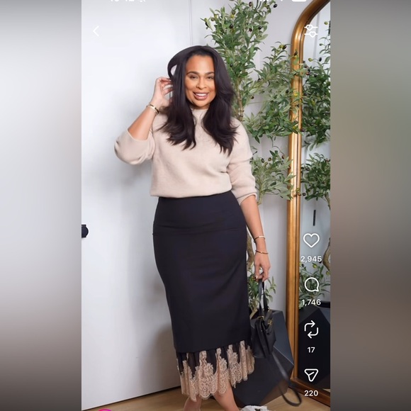 ZARA ZW Collection Combined Lace Skirt NWT - Picture 7 of 10